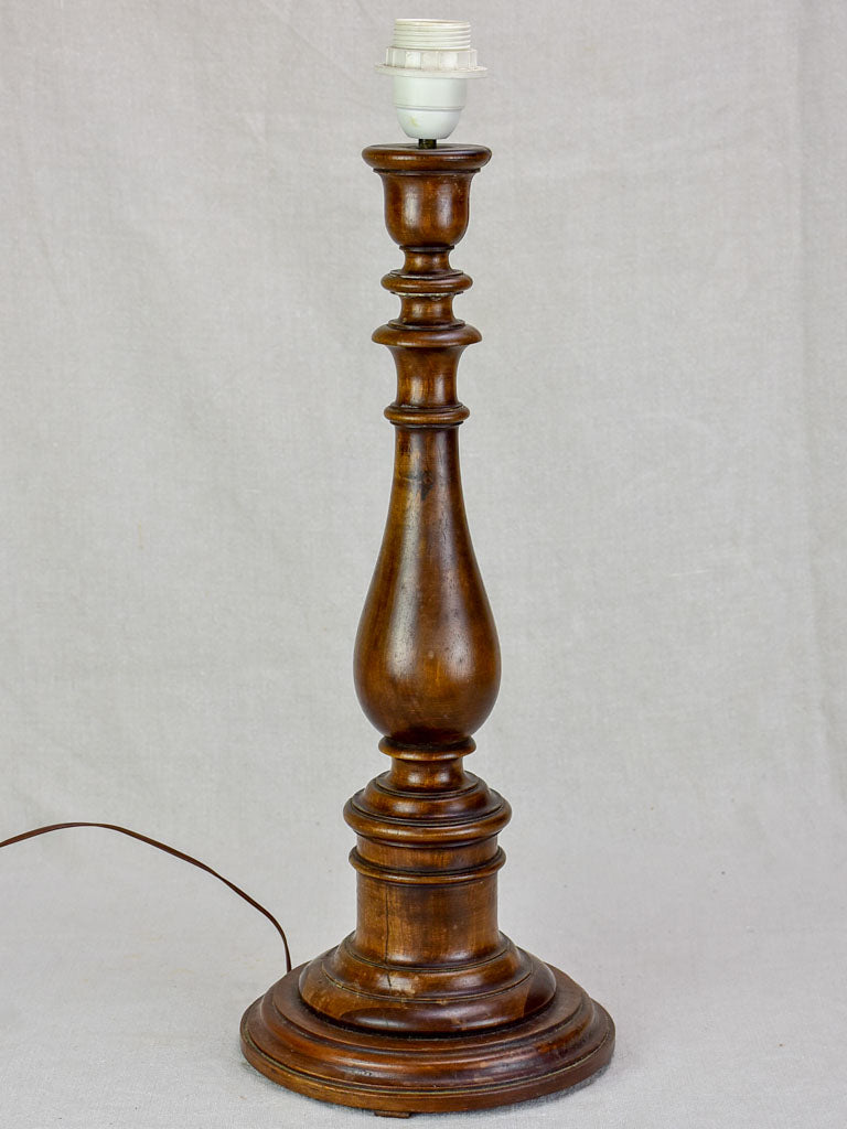 Vintage Italian walnut lamp base