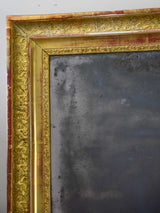 19th-century French gilt mirror with timeworn mercury glass 28" x 38¼"