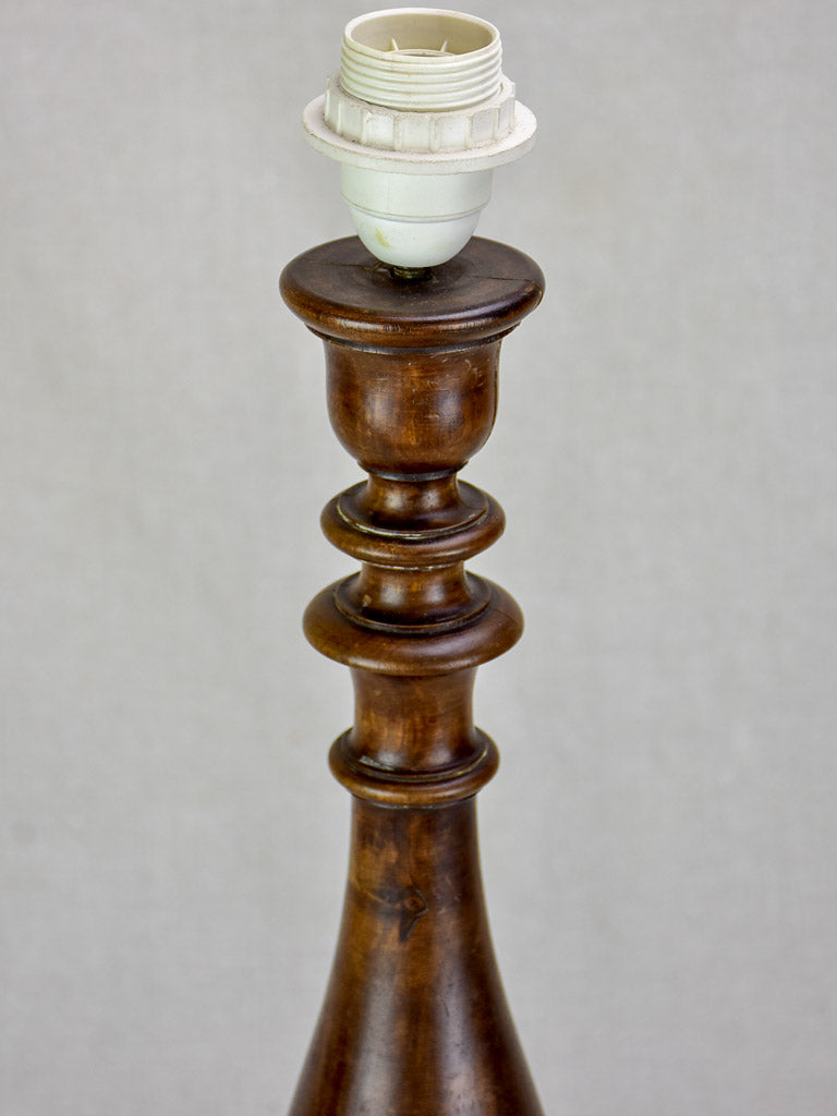 Vintage Italian walnut lamp base
