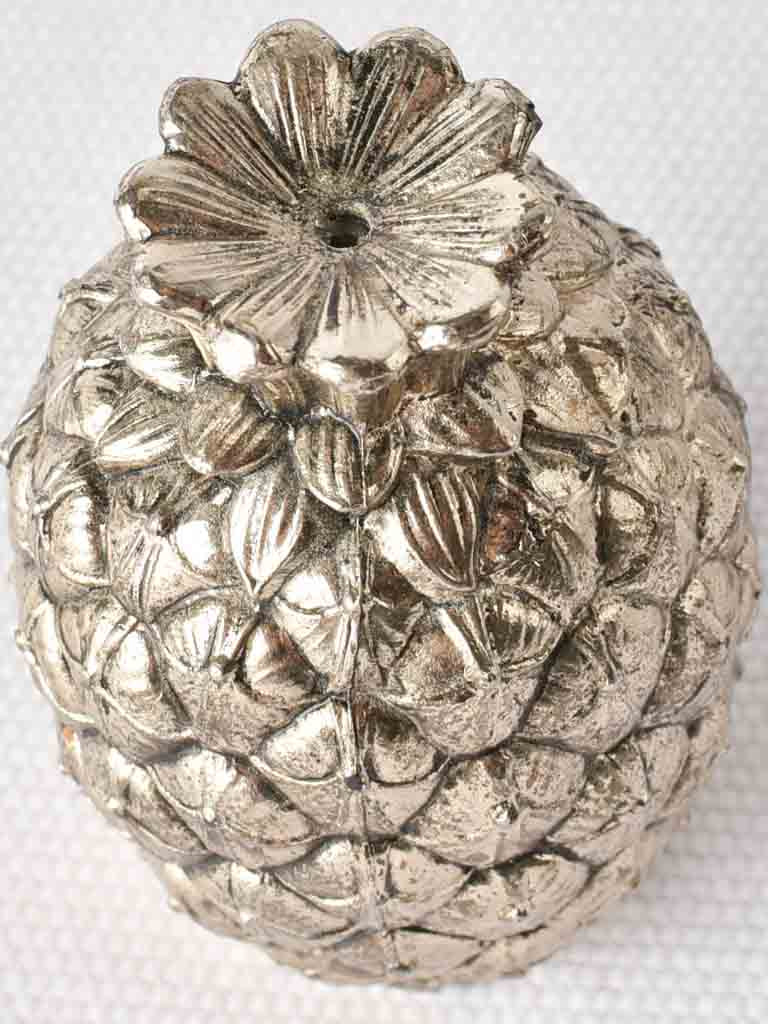 Retro silver-plated pineapple condiment shaker