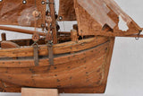 Model sailboat, handmade, early-20th-century, 23¼"