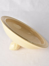 Antique French soup tureen with pinecone lid - yellow ware