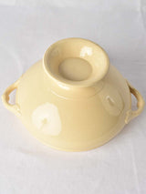 Antique French soup tureen with pinecone lid - yellow ware