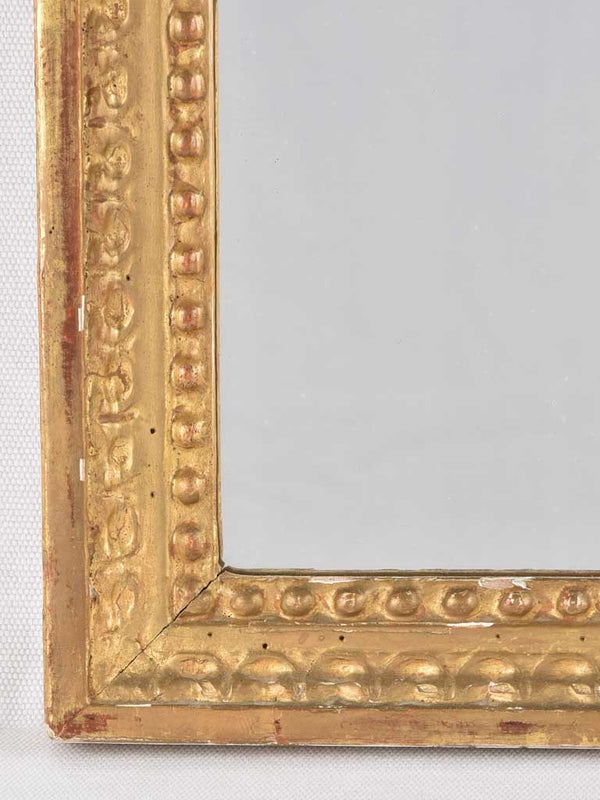 Mirror, Louis XVI, gilded with beading 19" x 23¾"