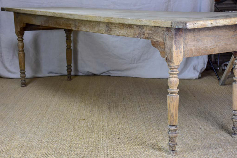 Early 19th Century French farm table - bleached oak 28" x 104¼"