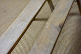 Pair of rustic antique French benches with splayed feet