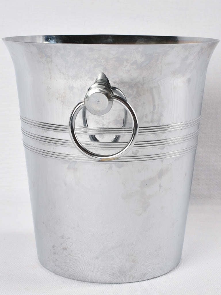 Vintage French champagne ice bucket with loop handles