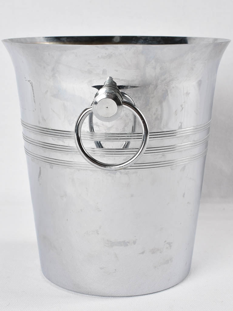 Vintage French champagne ice bucket with loop handles