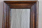 19th Century mirror in heavy dark timber frame 15" x 19"