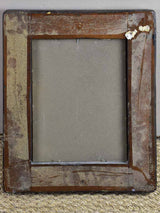19th Century mirror in heavy dark timber frame 15" x 19"
