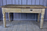 Rustic French butcher's table with drawer