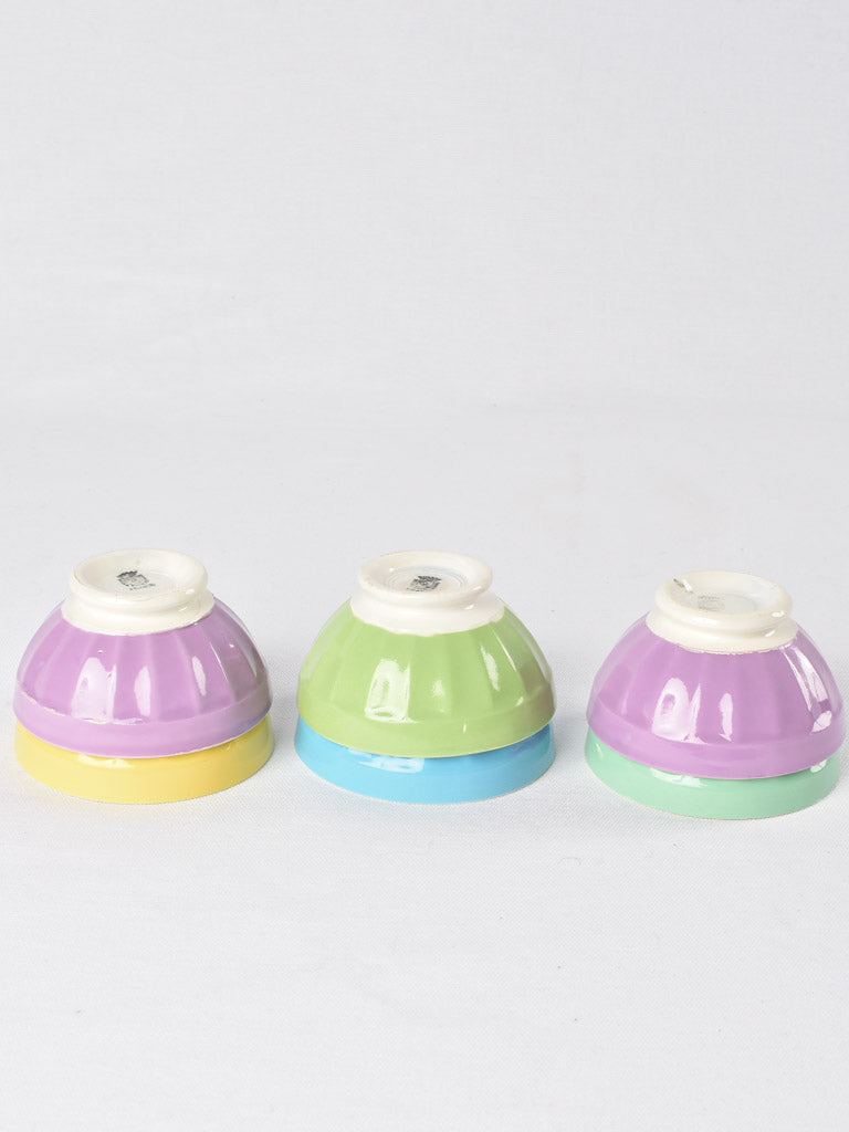 Cheery set of Digoin 1940s bowls