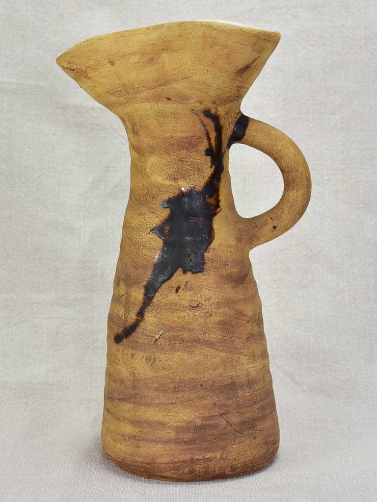 Mid-century rustic carafe pitcher from Vallauris - Poterie de la Colombe 12¼"