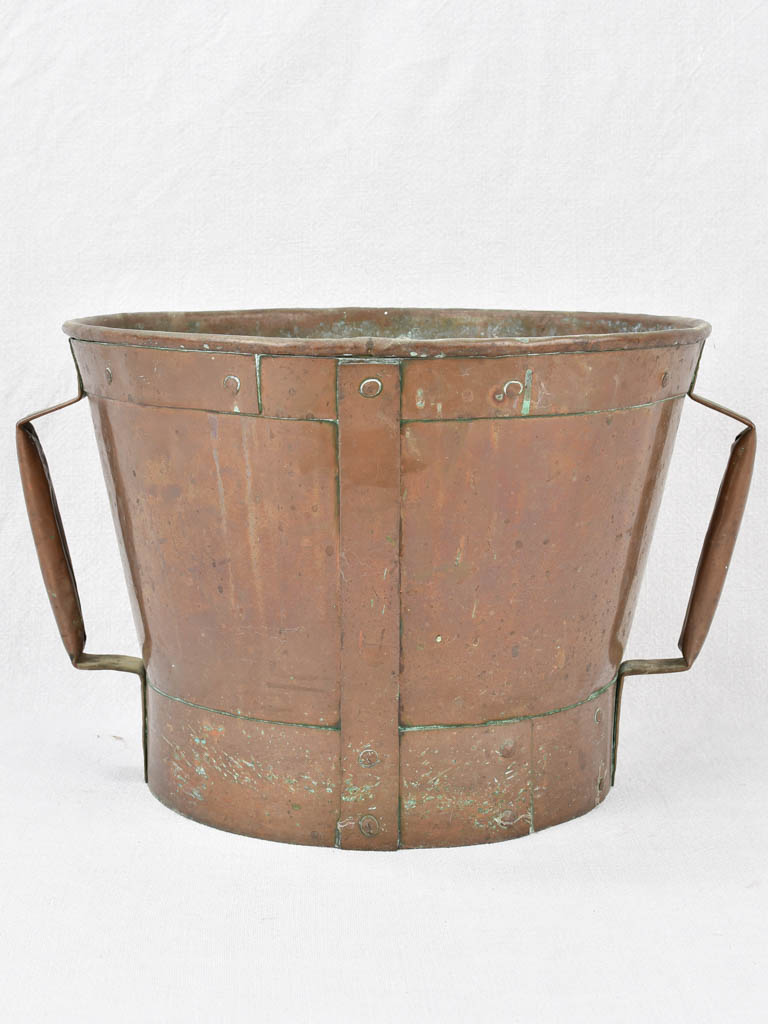 Antique two-handle copper vessel