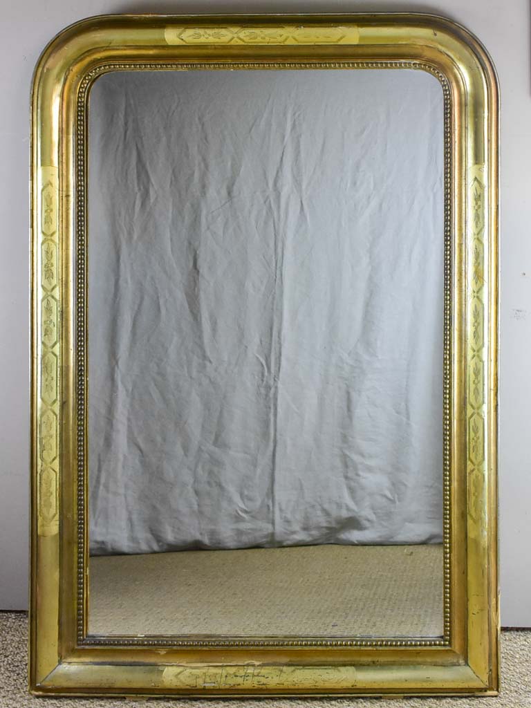 Large gilded Louis Philippe mirror from the 19th Century 51¼" x 35½"