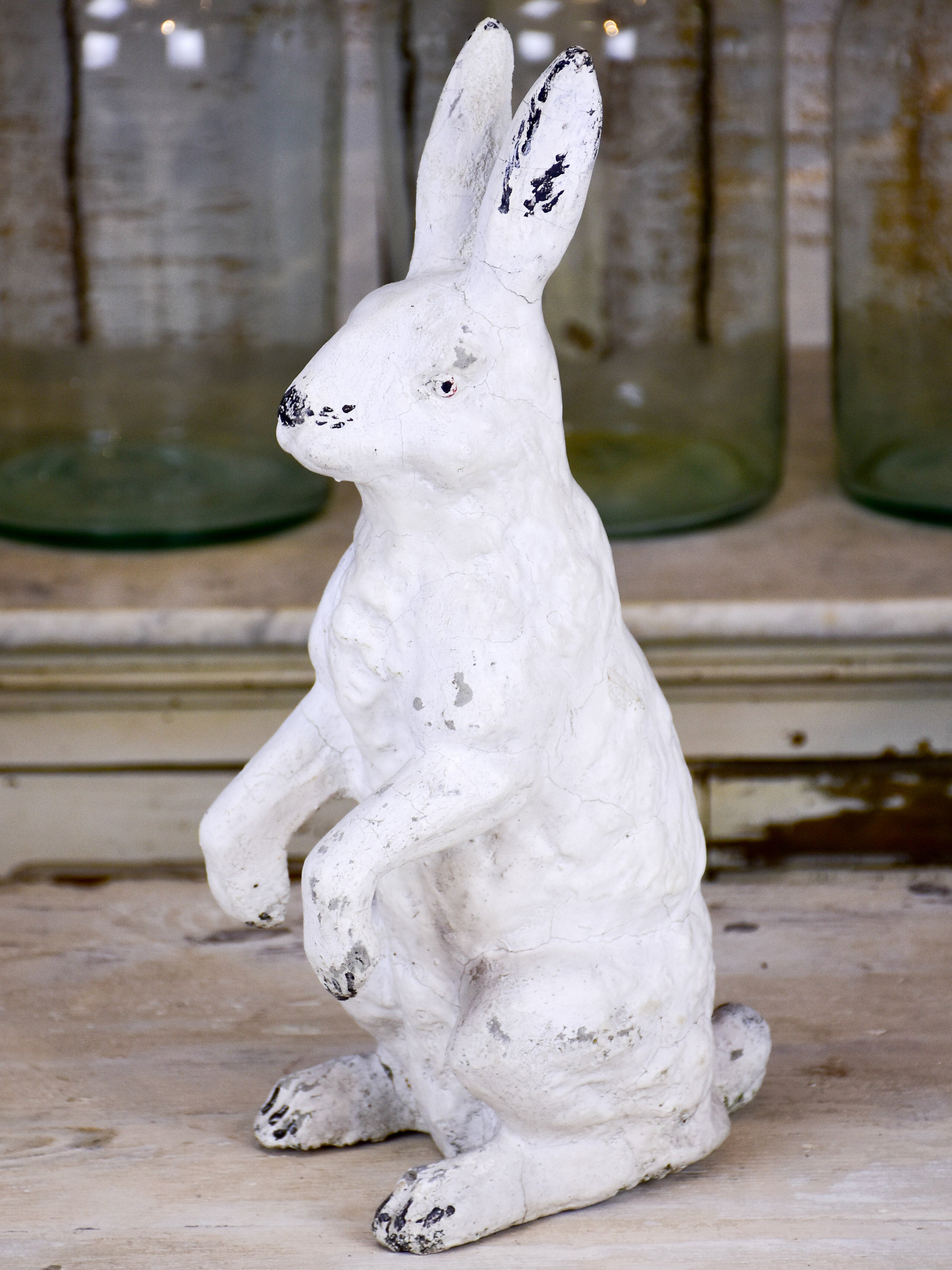 Antique French rabbit garden sculpture – Chez Pluie