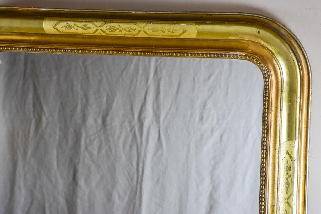 Large gilded Louis Philippe mirror from the 19th Century 51¼" x 35½"