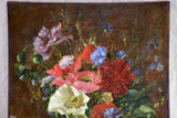 Hand-painted antique oil on canvas artwork