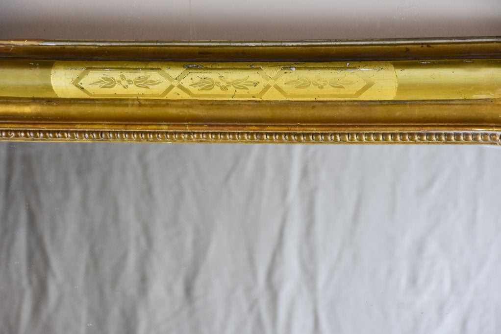 Large gilded Louis Philippe mirror from the 19th Century 51¼" x 35½"