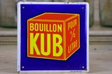 Vintage Bouillon KUB enamel sign