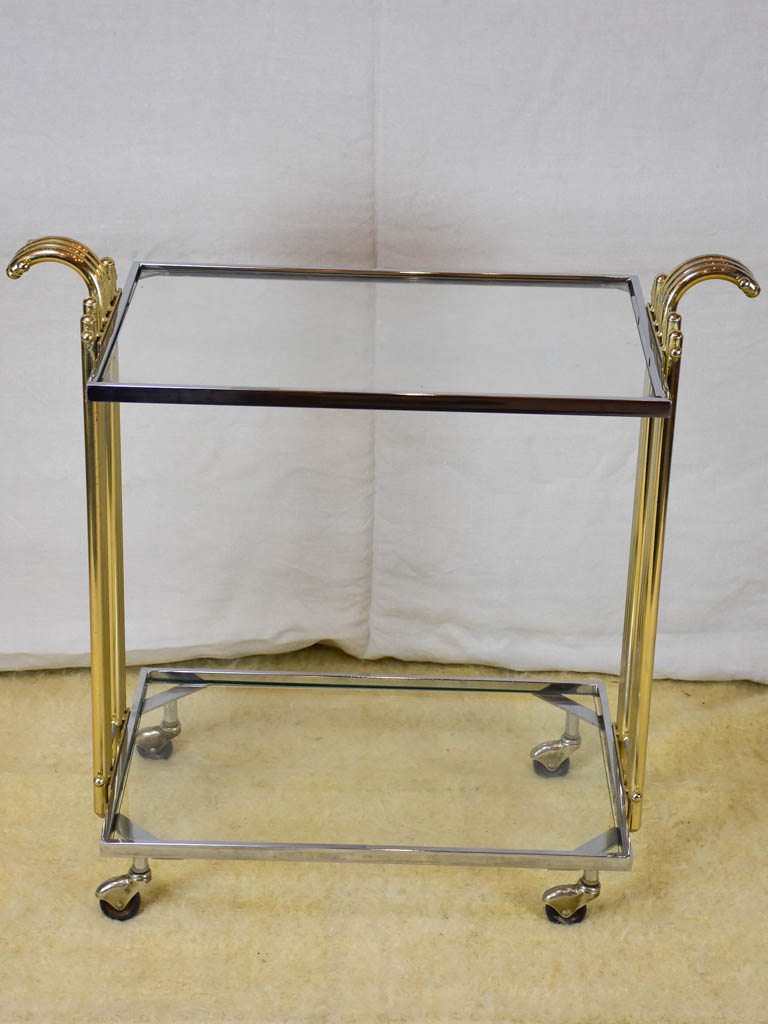 Hollywood Regency vintage French bar cart