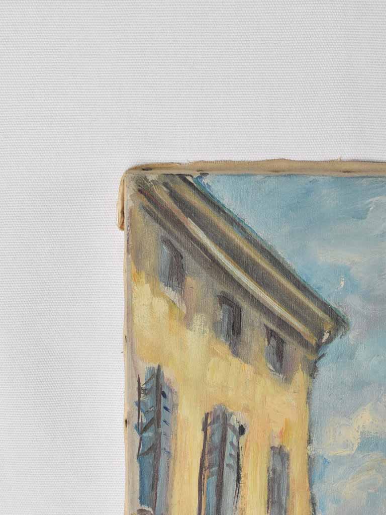 Mid century French painting of Carpentras 25½" x 21¼"