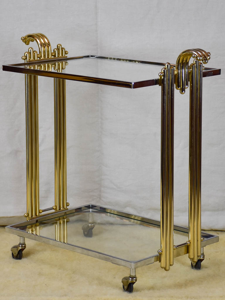 Hollywood Regency vintage French bar cart