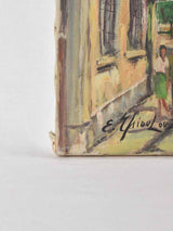 Mid century French painting of Carpentras 25½" x 21¼"
