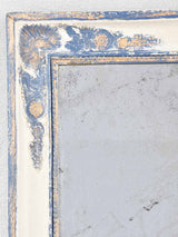 Small 19th century Restoration mirror with blue frame 19¾" x 16¼"