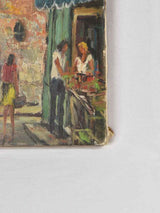 Mid century French painting of Carpentras 25½" x 21¼"