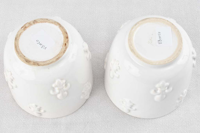 Intricate Floral Tessier Ceramic Cachepot Vases