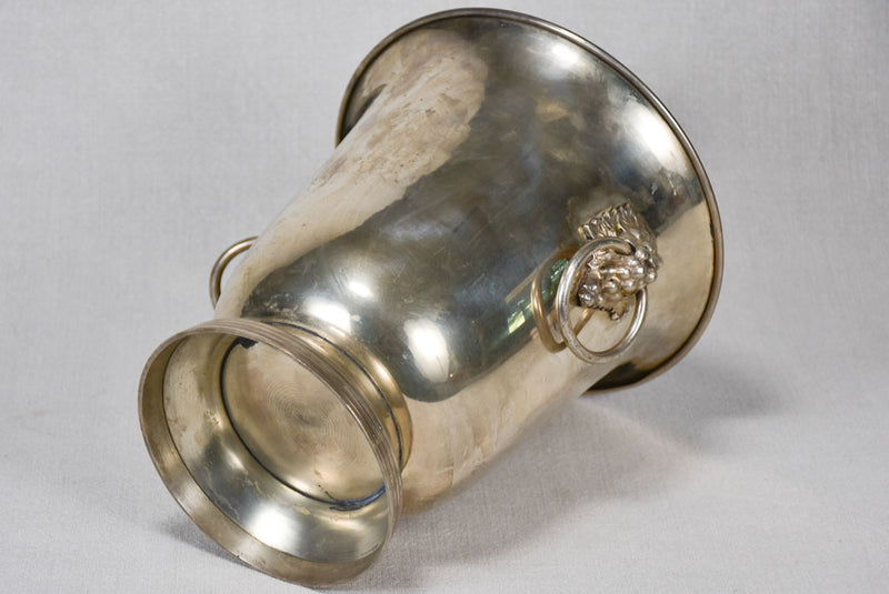 Early-20th-century French champagne bucket with grape handles