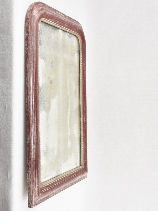 Louis Philippe mirror with burgundy red patina 34¼" x 24½"