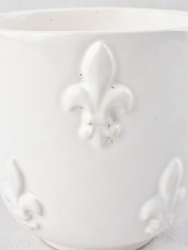 Retro French Fleur-de-Lys Ceramic Vases