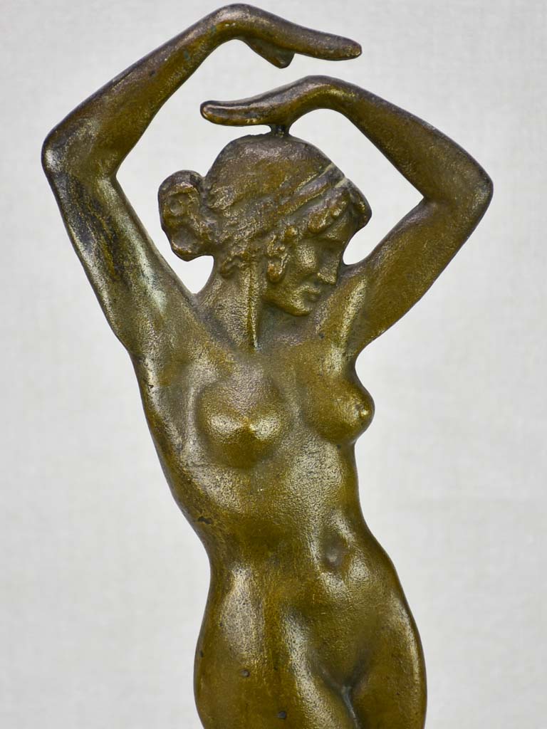 Deco-style nude lady art piece