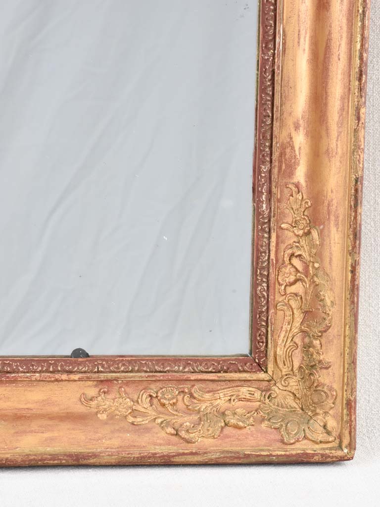 Gilded rectangular mirror - Restauration period 19th century 28¾" x 23¾"