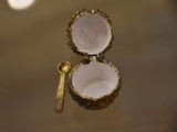 Miniature pineapple salt cellar with spoon