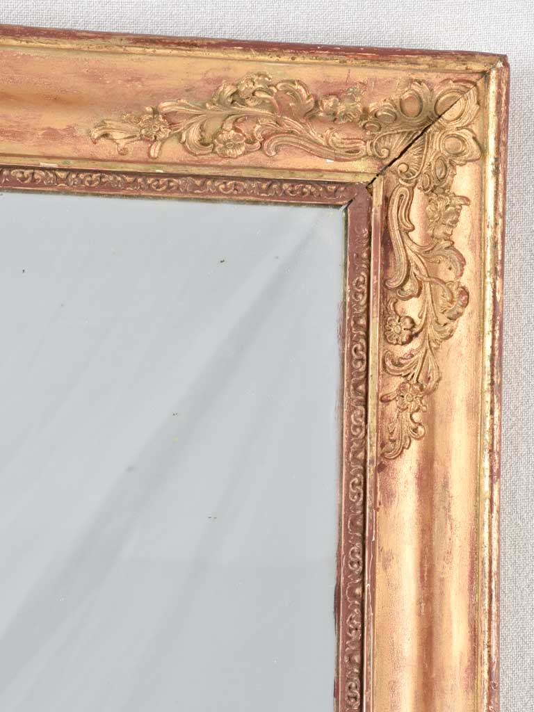 Gilded rectangular mirror - Restauration period 19th century 28¾" x 23¾"