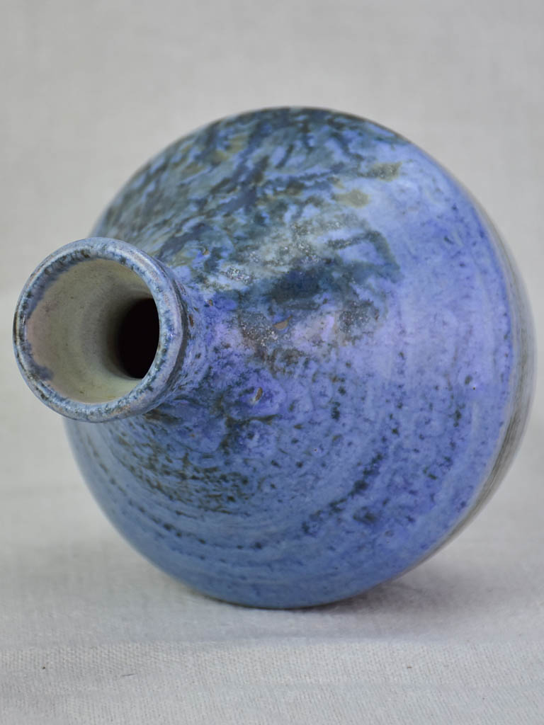 Baudart’s periwinkle blue glazed clay pitcher