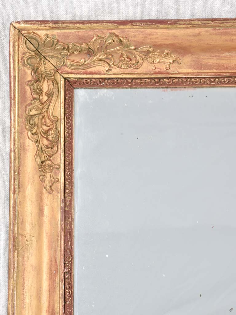 Gilded rectangular mirror - Restauration period 19th century 28¾" x 23¾"