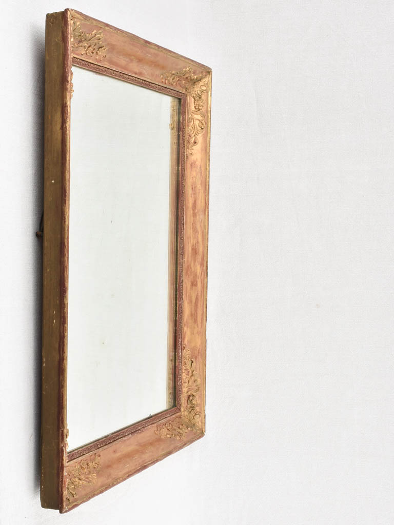 Gilded rectangular mirror - Restauration period 19th century 28¾" x 23¾"