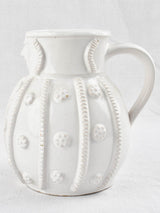 Ceramic Pitcher with Abstract Flower Decoration