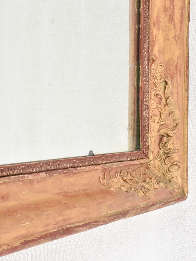 Gilded rectangular mirror - Restauration period 19th century 28¾" x 23¾"