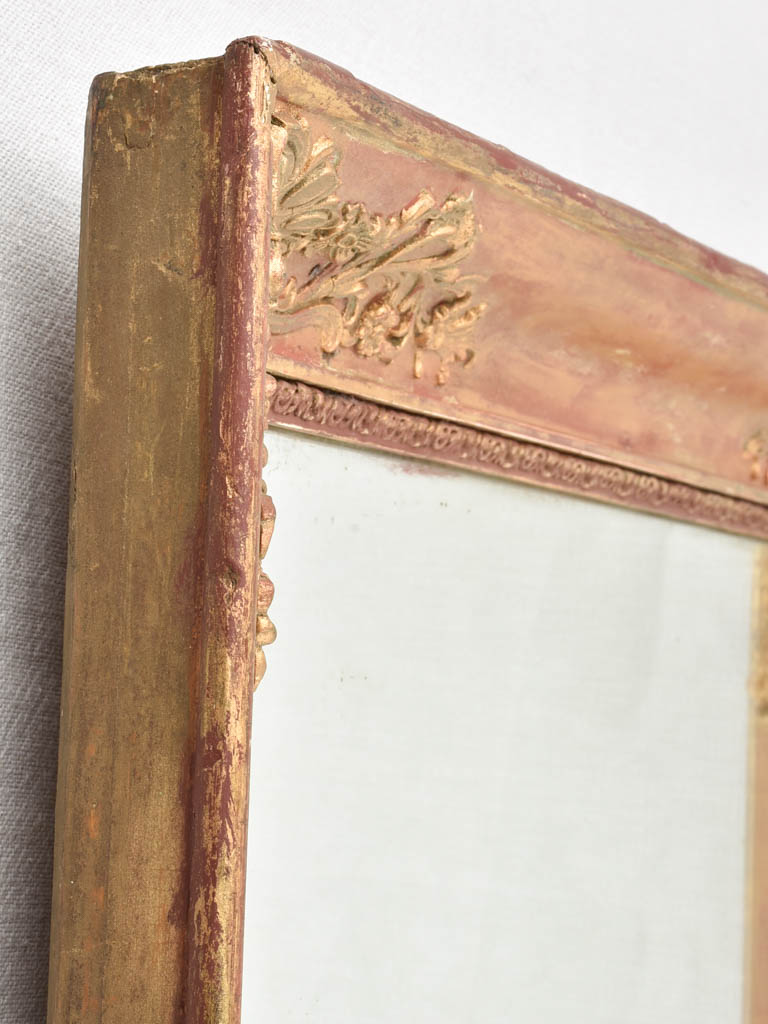 Gilded rectangular mirror - Restauration period 19th century 28¾" x 23¾"