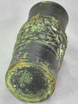 Vintage French vase with green glaze 10¼"