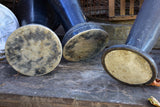 Collection of three vintage French florist vases