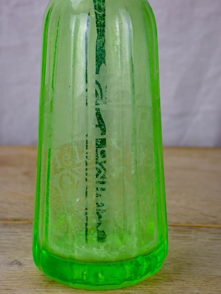 Early 20th Century green seltzer bottle