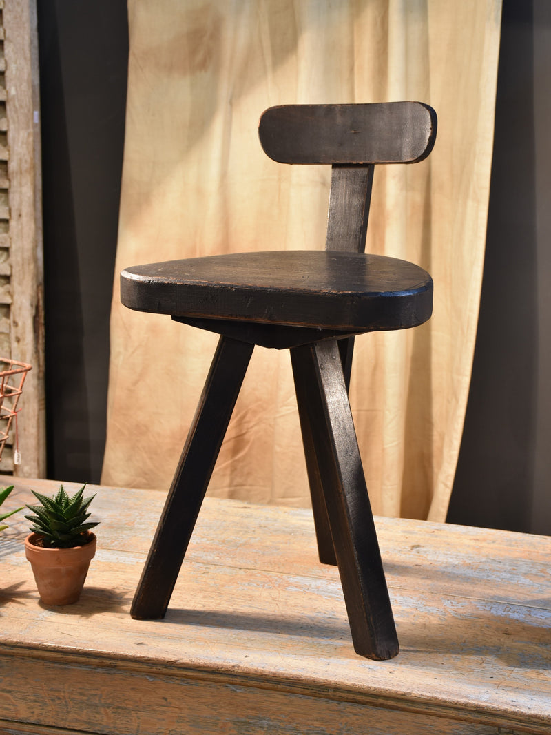 Antique French milking stool