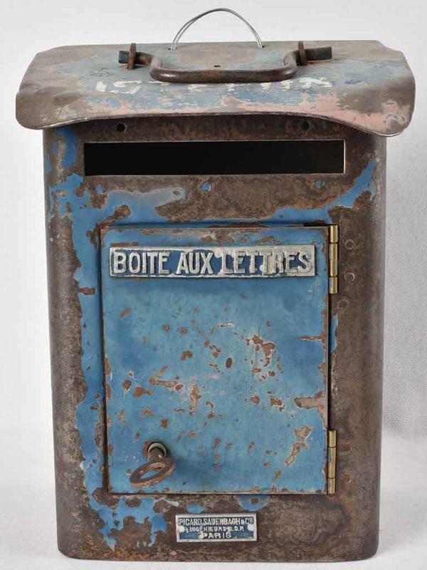 Weighty vintage 1930's metal mail carrier