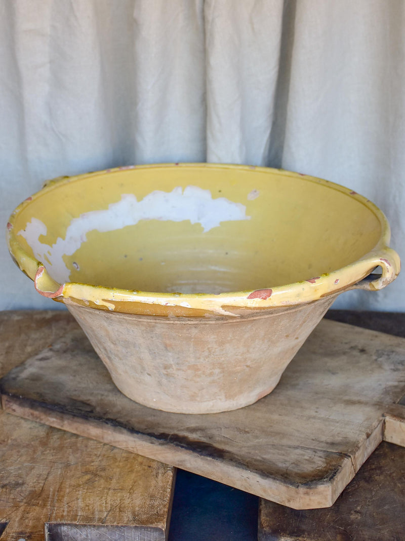 Large antique French tian preserving bowl